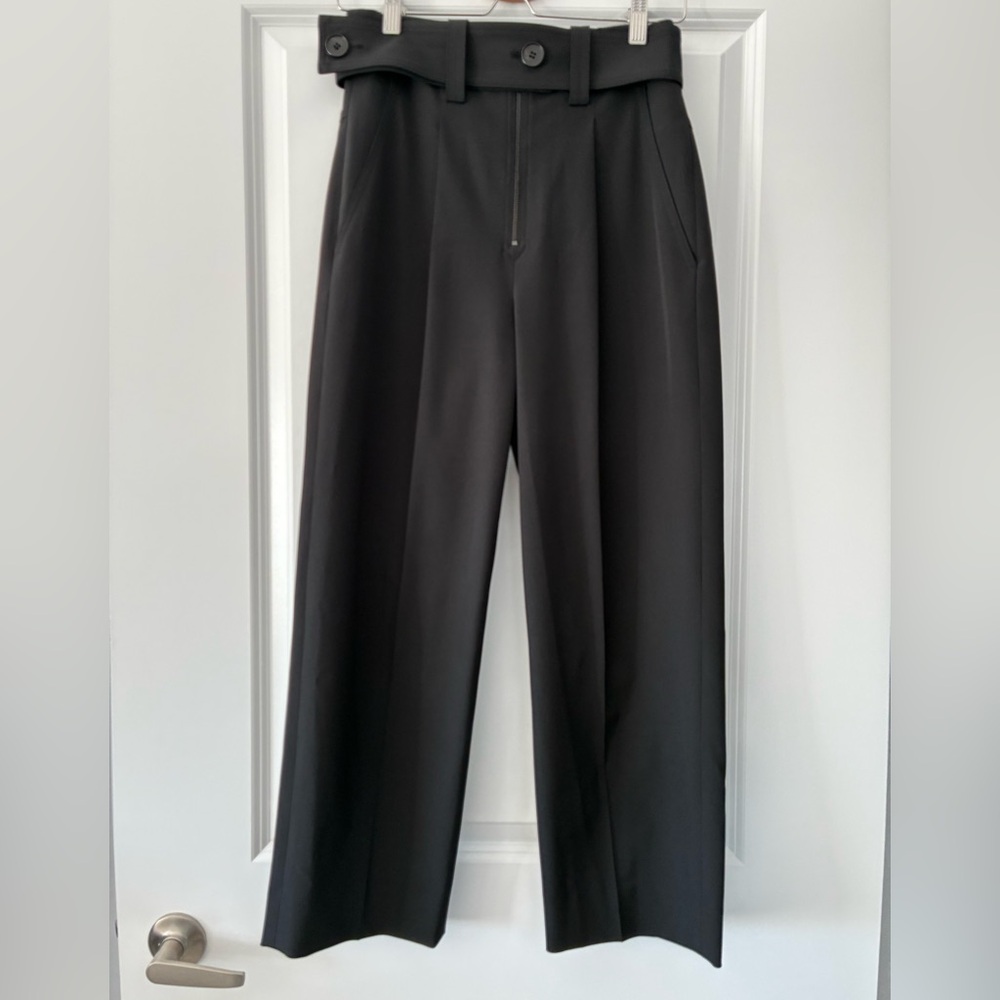 Judith and Charles Size 2 High-Waisted Belted Dress Pants - Black